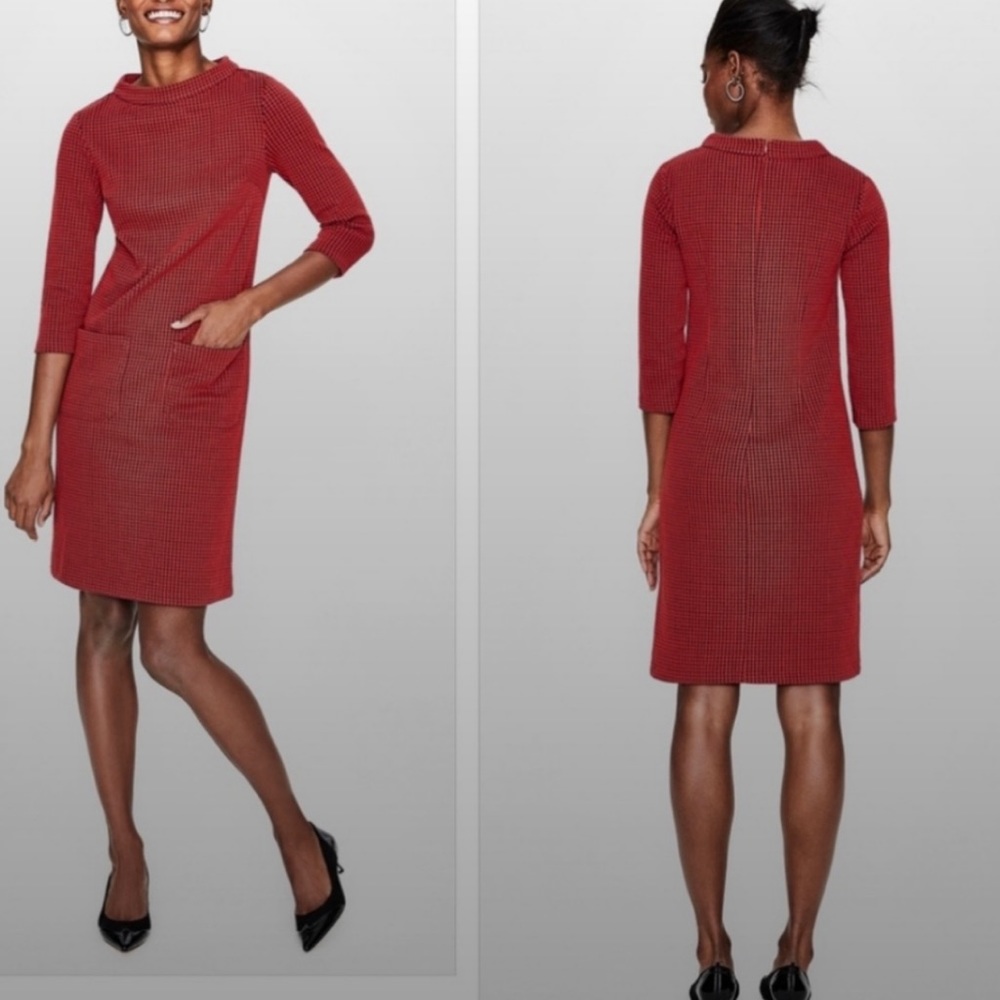 Boden USA Mod Mock Dress Red and Blue